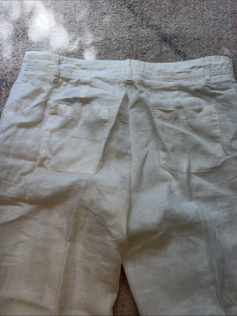 Women’s Casual Linen Blend Pants in Off-White